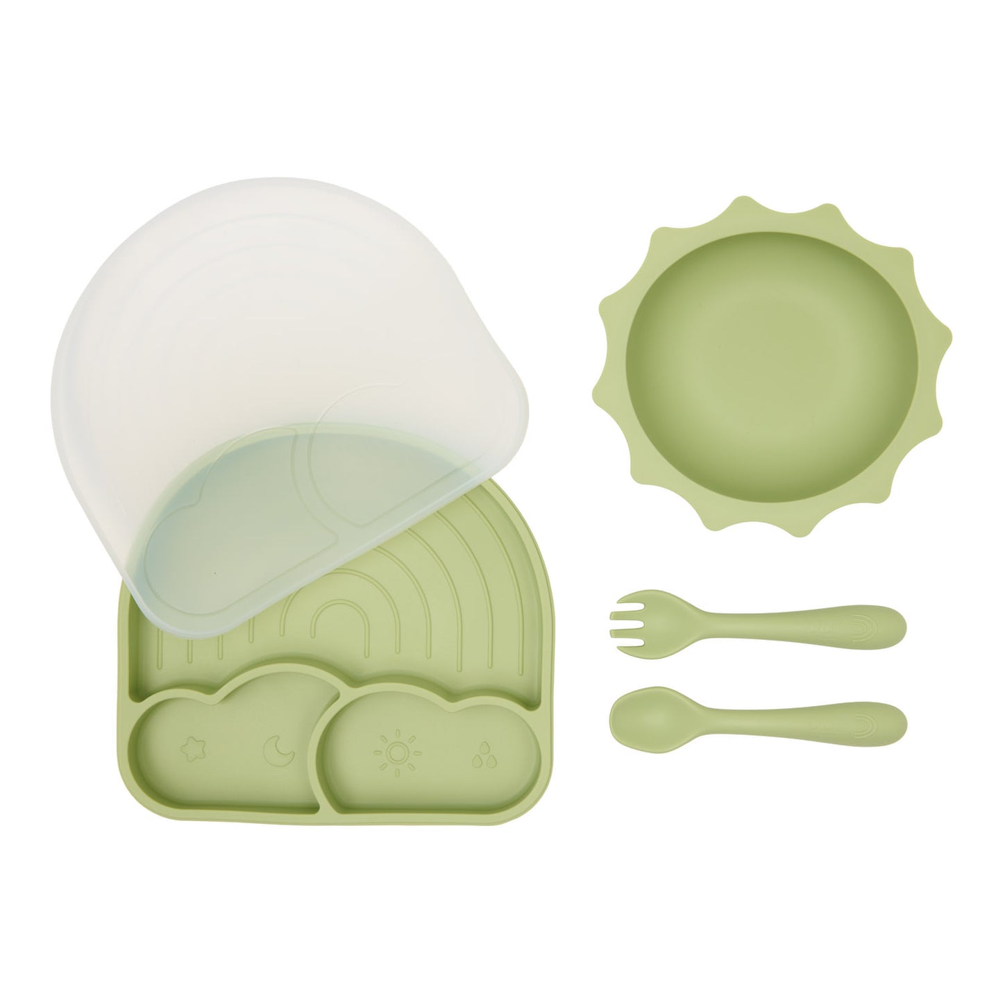 Regenboog serviesset groen - Lilo Favorites