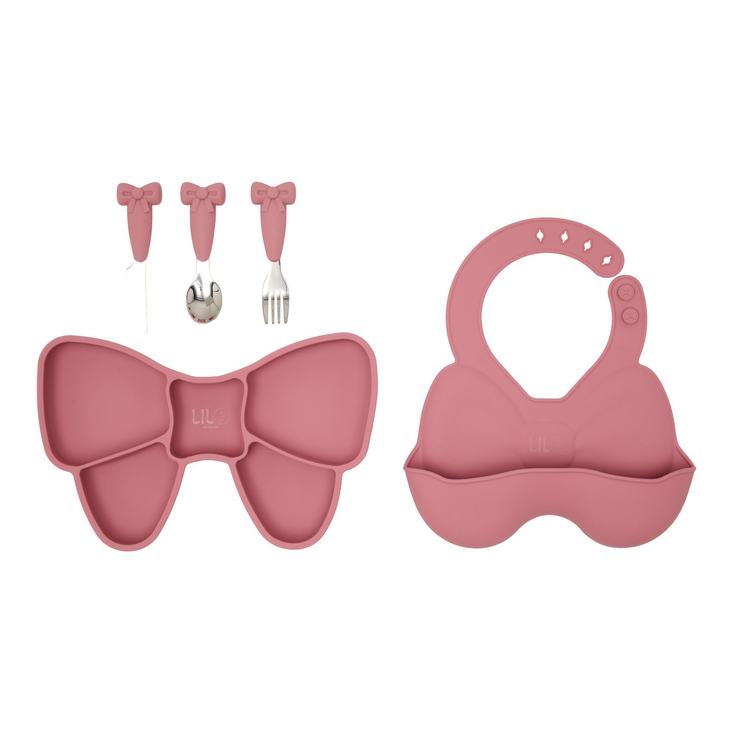 Strik serviesset donker roze - Lilo Favorites