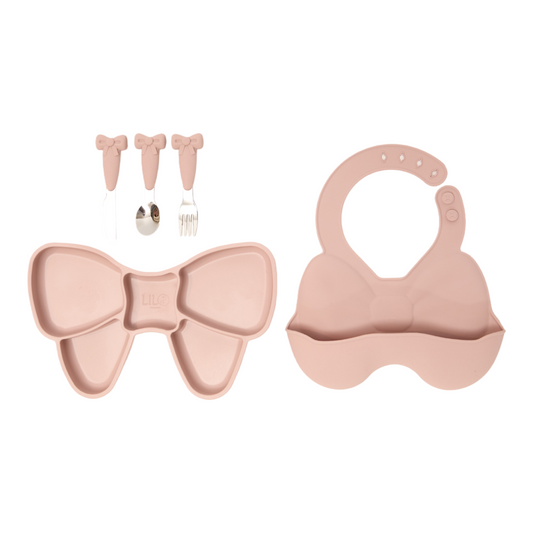 Complete strik serviesset licht roze - Lilo Favorites