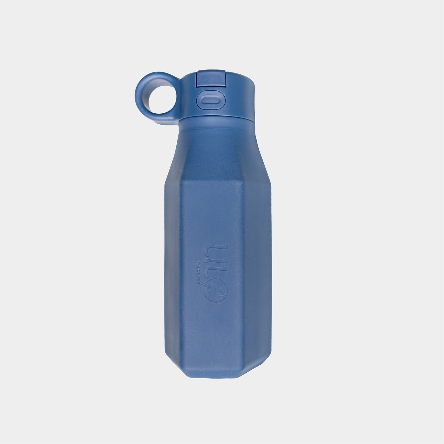 Blaue Silikon-Trinkflasche