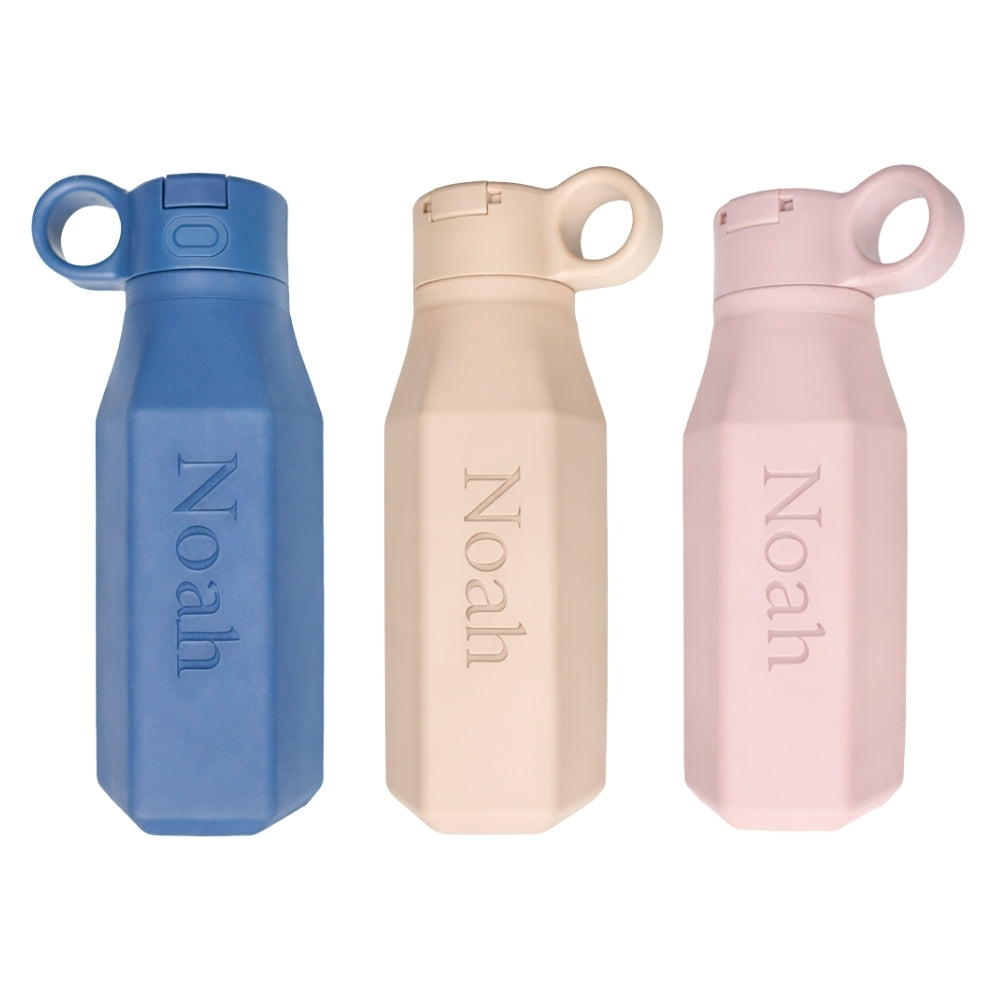 Silicone drinking bottle with name
