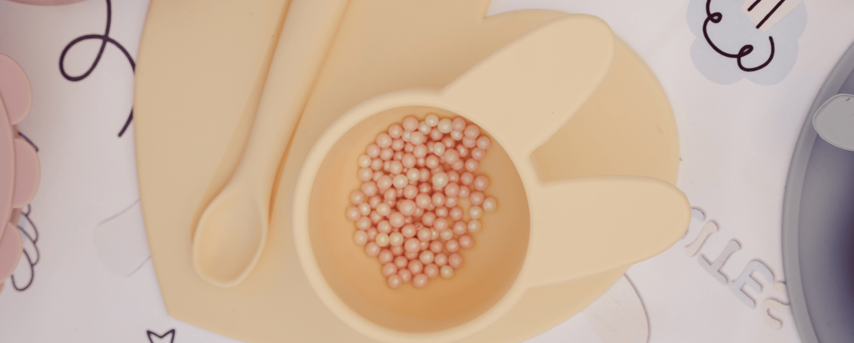 Konijn Serviessets voor kinderen – Zachte vormen & BPA-vrij