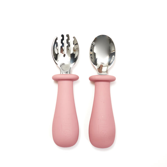 kinderbestek donker roze | bestek voor kinderen