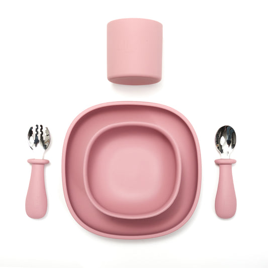 Lilo basic tableware set dark pink
