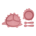 Dino serviesset donker roze