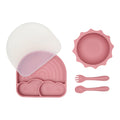 Rainbow dinnerware set dark pink