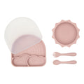 Rainbow dinnerware set light pink