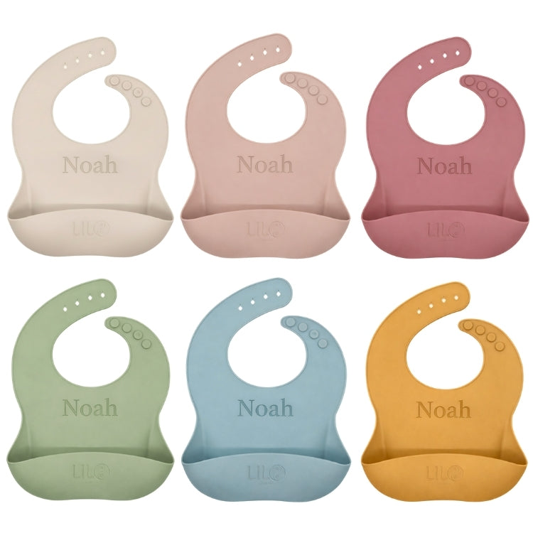 Siliconen slabbetje met naam personaliseren