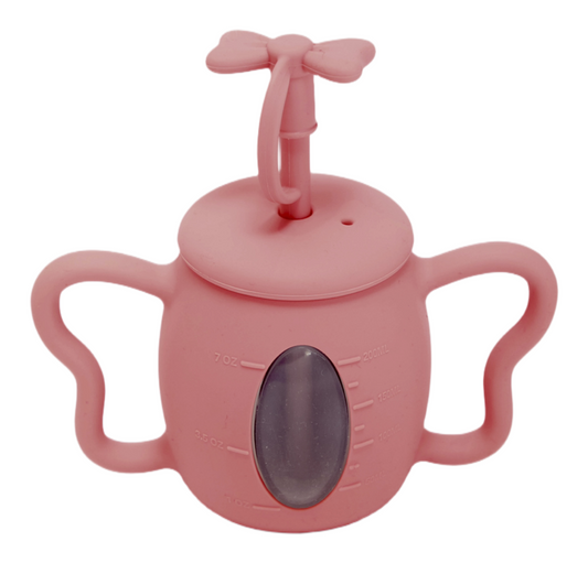 Strik beker donker roze