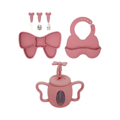 Complete strik serviesset donker roze - Lilo Favorites