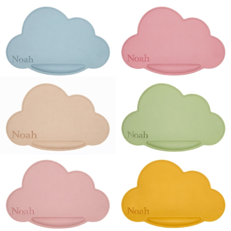 Wolken placemat met naam personaliseren