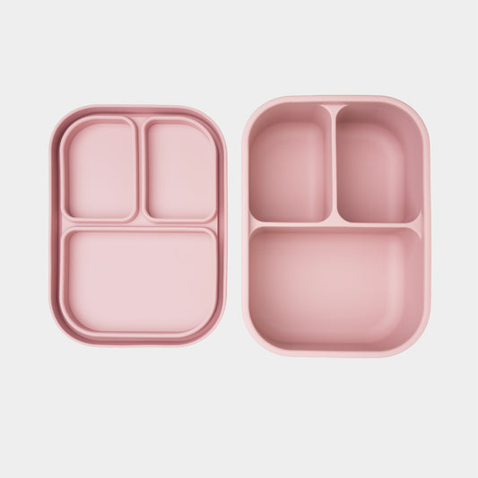 Roze Siliconen Lunchbox met Vakjes